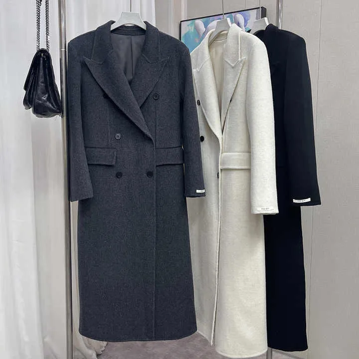 معطف نسائي صوفي طويل -Women's long wool coat