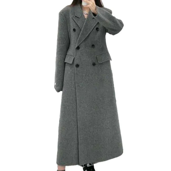 معطف نسائي صوفي طويل -Women's long wool coat