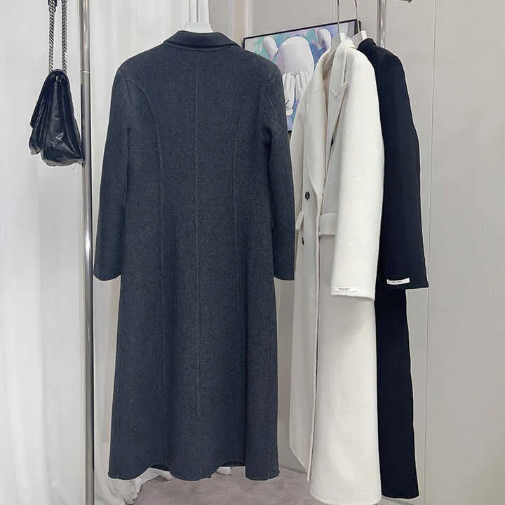 معطف نسائي صوفي طويل -Women's long wool coat