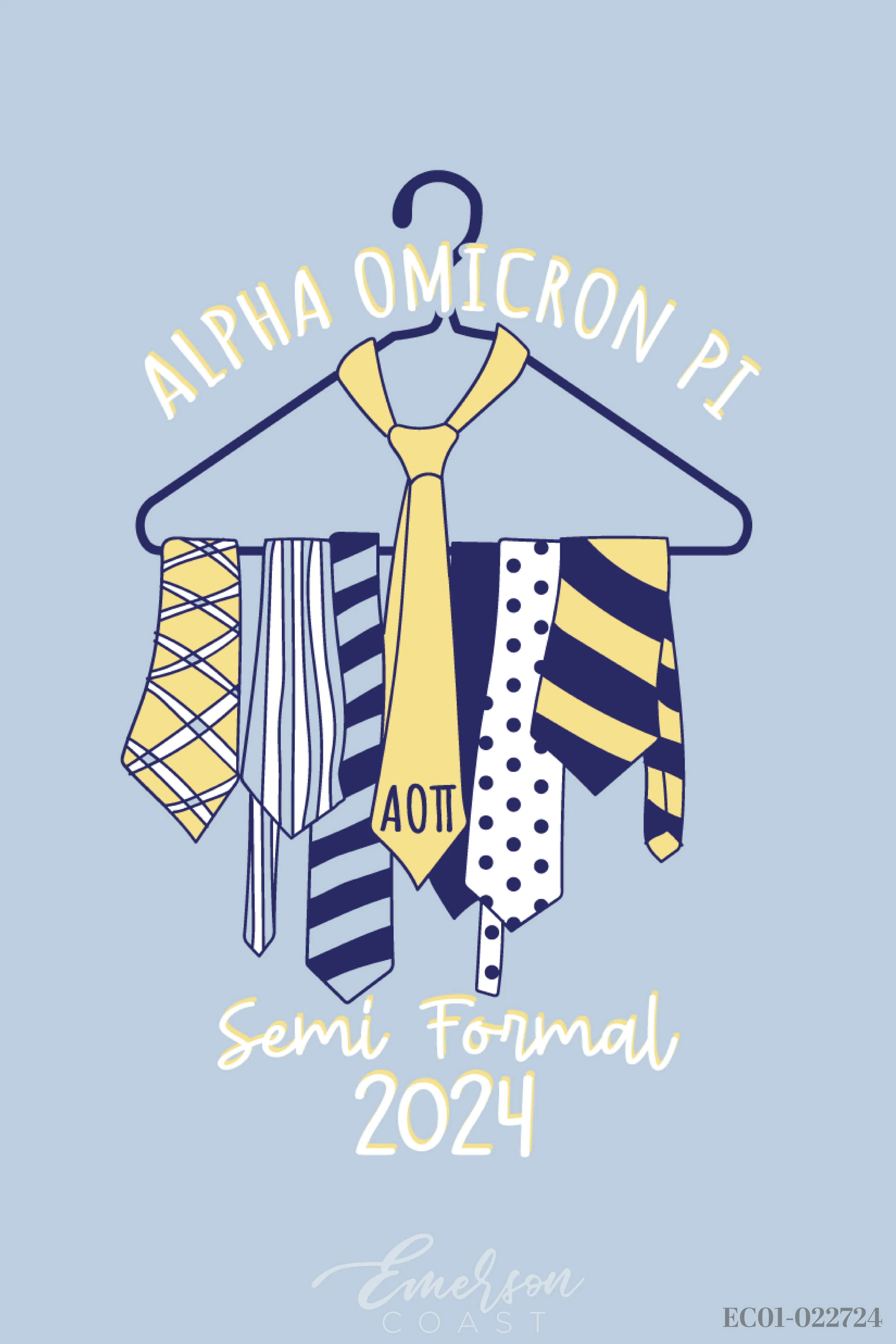 Alpha Omicron Pi Samford University Semi Formal T-shirt