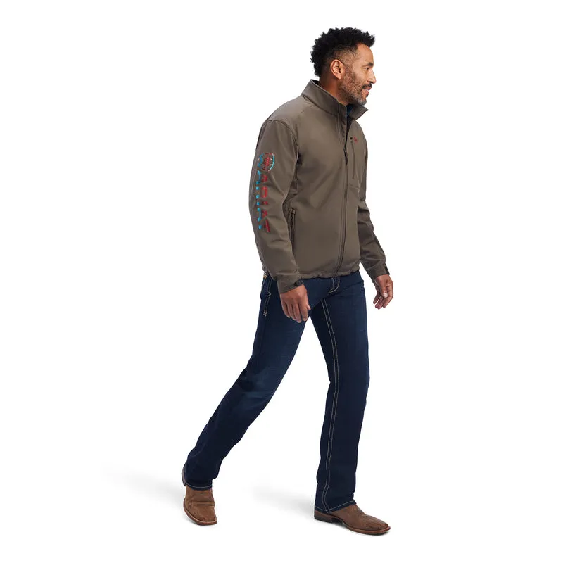 Ariat Men's Logo 2.0 Softshell Jacket Banyan Bark, Brown