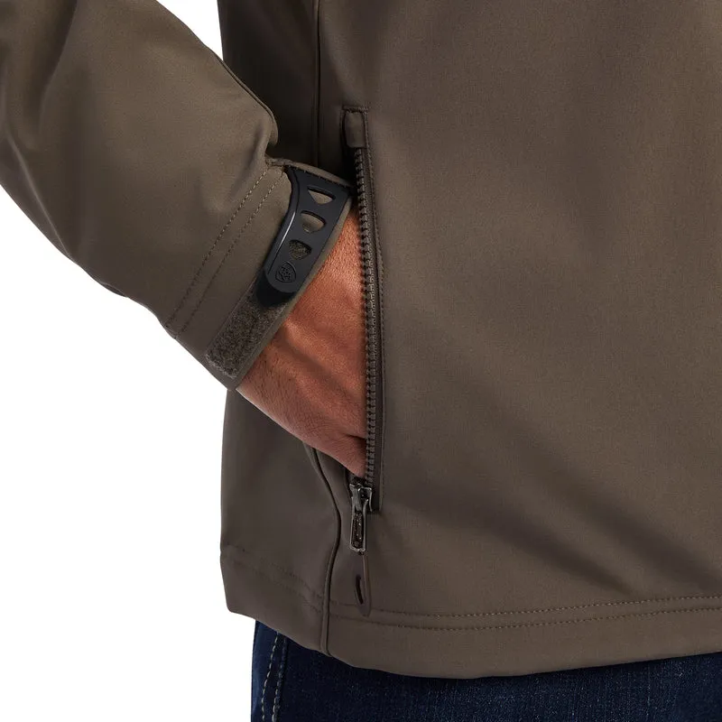 Ariat Men's Logo 2.0 Softshell Jacket Banyan Bark, Brown
