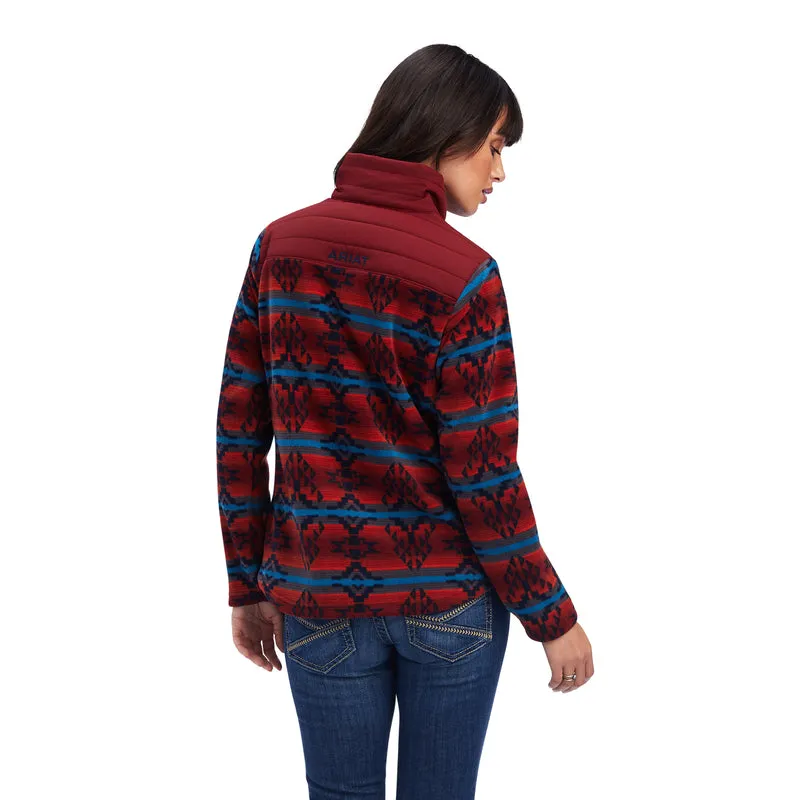 Ariat Women's Prescott Fleece Jacket Sun-Dried Tomato, Dark Red
