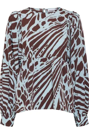 Baltimore O-Neck Blouse - Chicory Coffee
