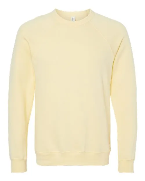 BELLA   CANVAS Sponge Fleece Raglan Crewneck Sweatshirt 3901 French Vanilla