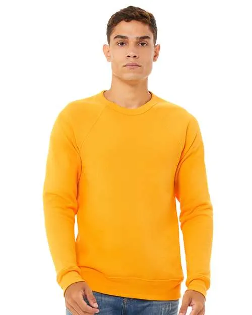 BELLA   CANVAS Sponge Fleece Raglan Crewneck Sweatshirt 3901 French Vanilla