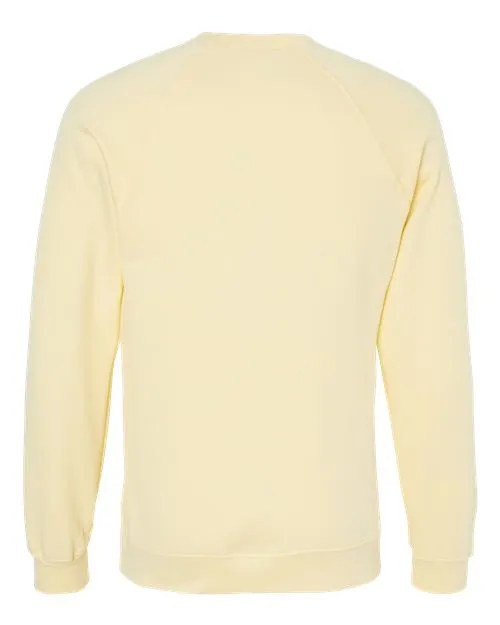 BELLA   CANVAS Sponge Fleece Raglan Crewneck Sweatshirt 3901 French Vanilla