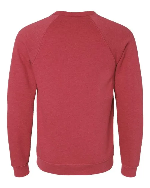 BELLA   CANVAS Sponge Fleece Raglan Crewneck Sweatshirt 3901 Heather Olive