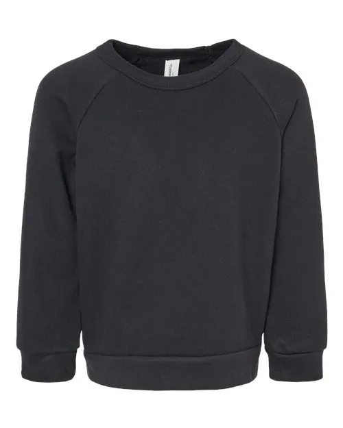 BELLA   CANVAS Sponge Fleece Raglan Crewneck Sweatshirt 3901 White