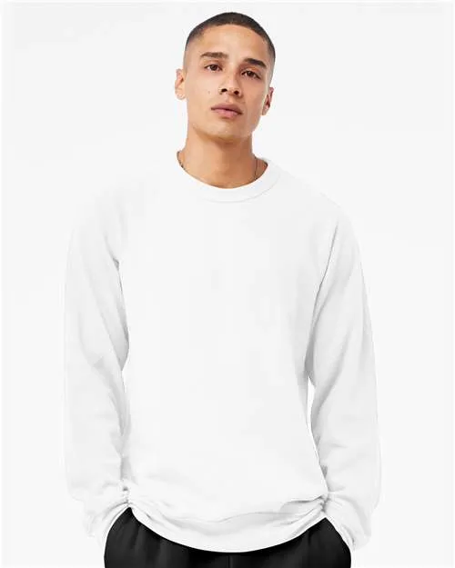 BELLA   CANVAS Sponge Fleece Raglan Crewneck Sweatshirt 3901 White