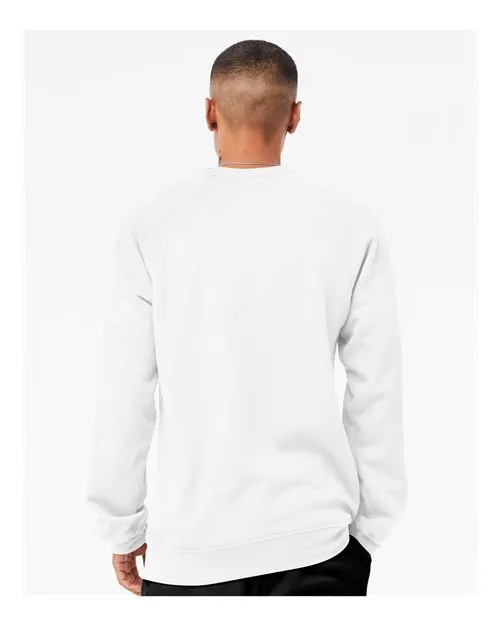 BELLA   CANVAS Sponge Fleece Raglan Crewneck Sweatshirt 3901 White