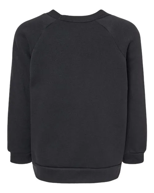 BELLA   CANVAS Sponge Fleece Raglan Crewneck Sweatshirt 3901 White
