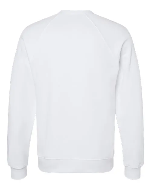BELLA   CANVAS Sponge Fleece Raglan Crewneck Sweatshirt 3901 White