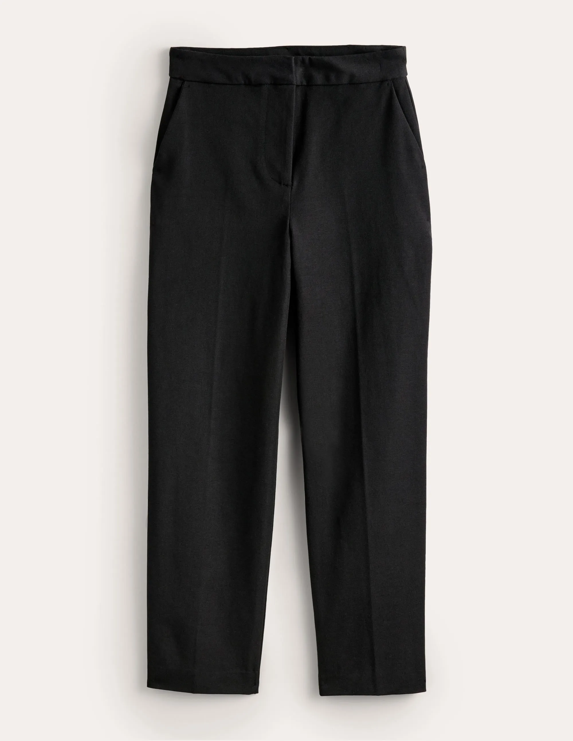 Bi-Stretch Tapered Trousers-Black