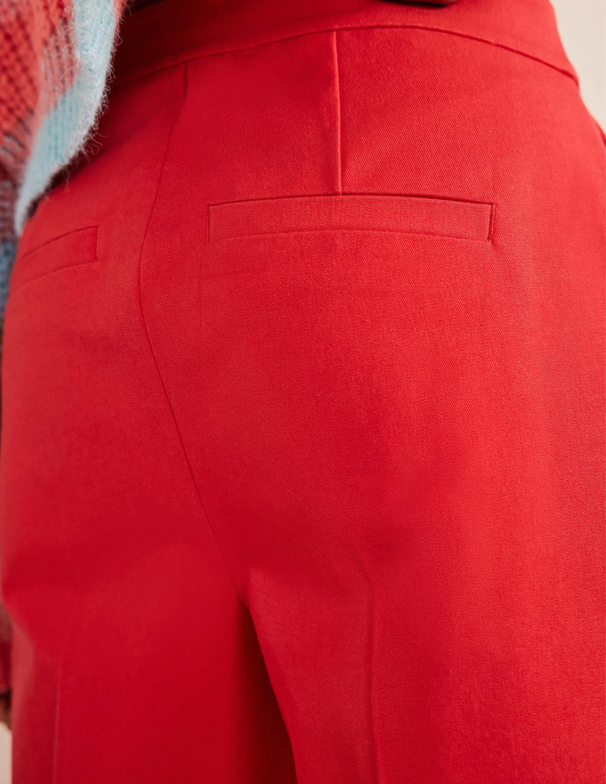 Bi-Stretch Tapered Trousers-Camellia