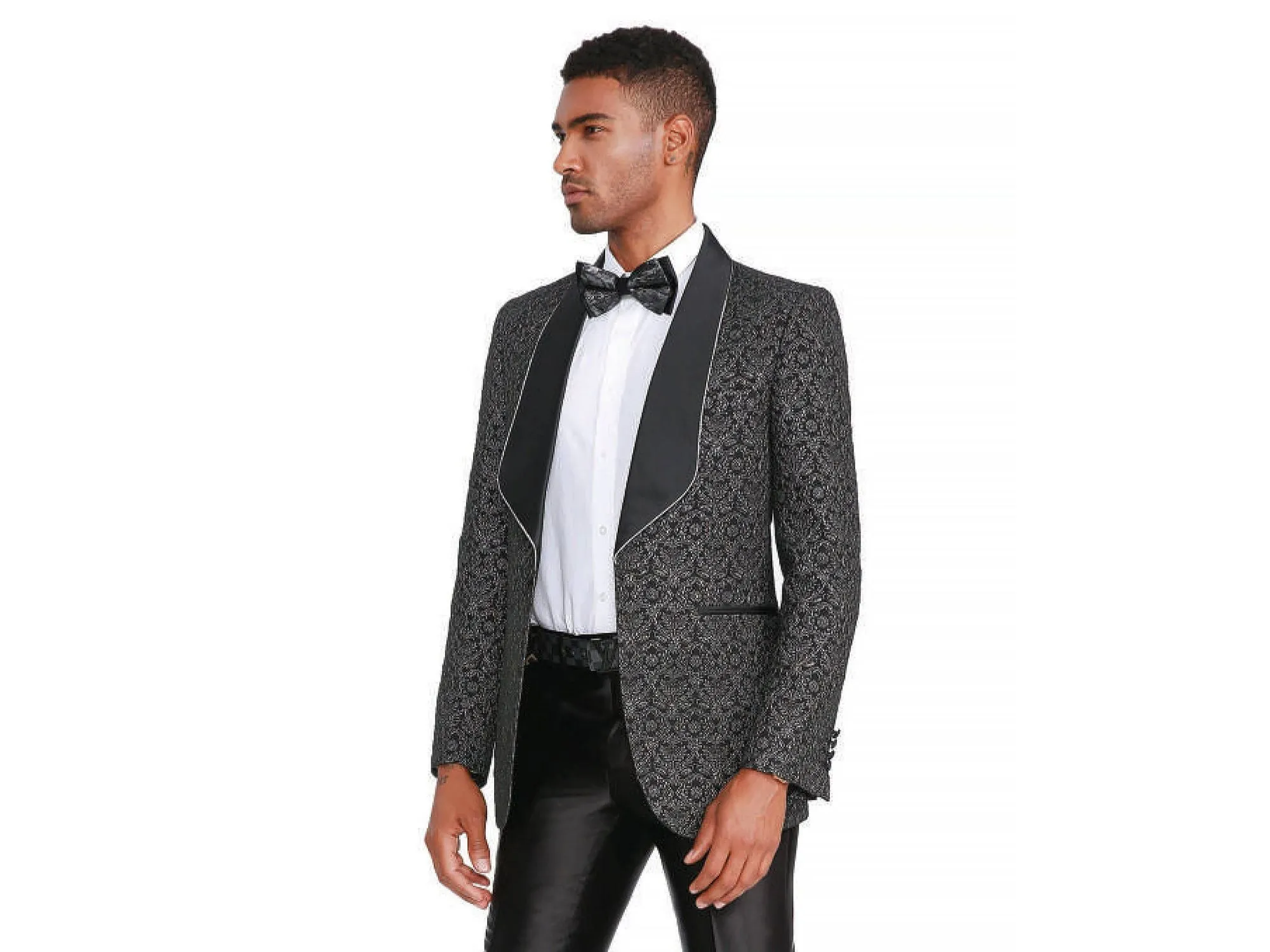 Black Pearl Textured Shawl Luxor Tuxedo Rental