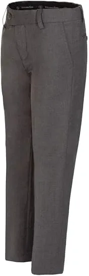 Boys Pant with Two Side Two Back Pockets Non-Elastic Waistband, Slim Pants for Boys Goes with Any Shirt Suit Jacket - Blue