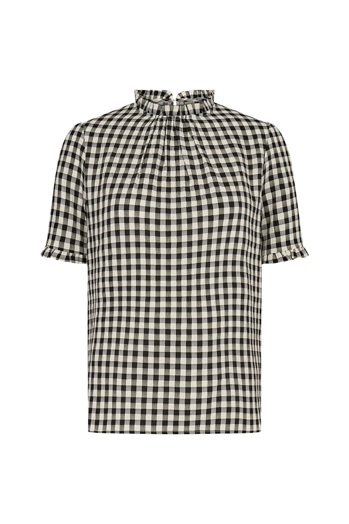 Canela Gingham Blouse - Black/White