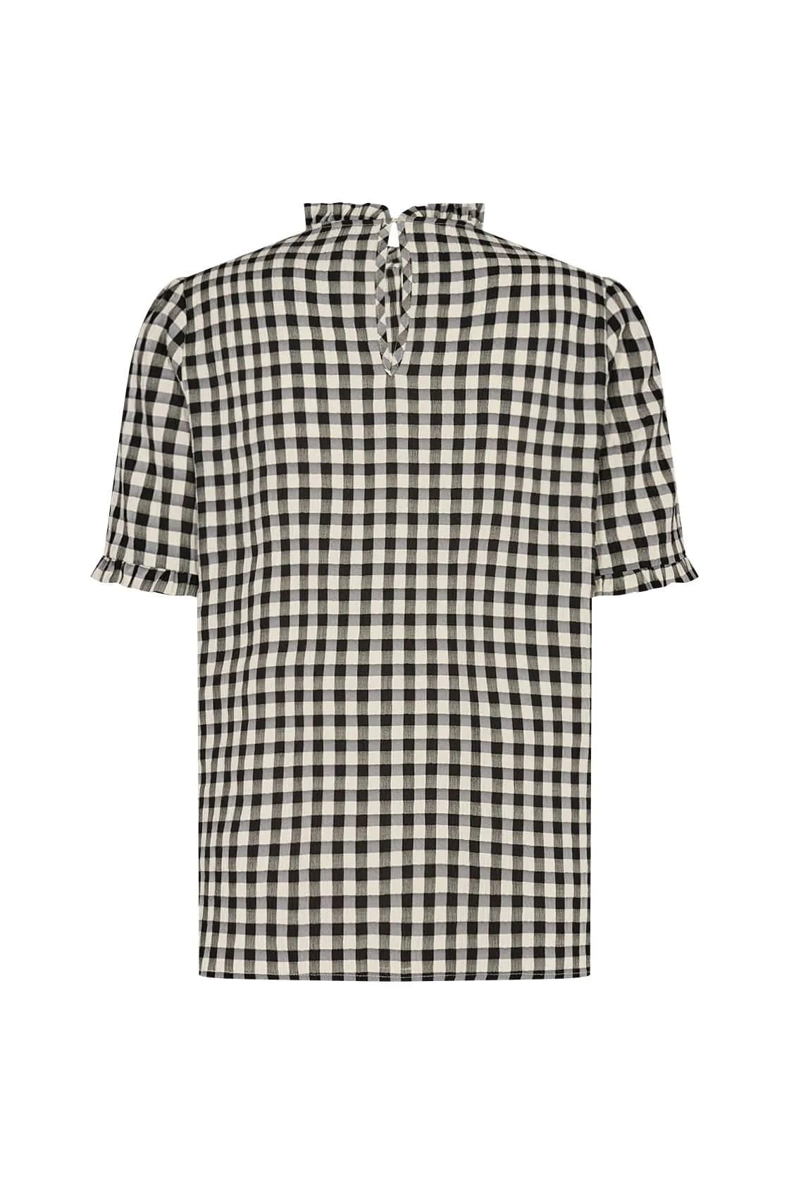 Canela Gingham Blouse - Black/White