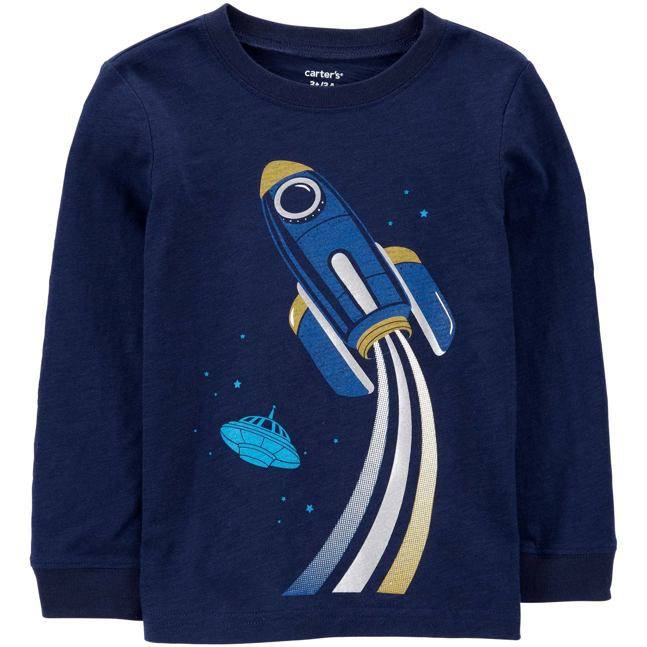 Carter's Toddlers Boys Space Jersey Tee Navy 2M717410