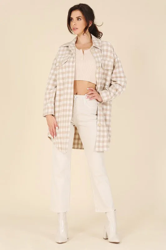 Check Pattern Shirt Jacket