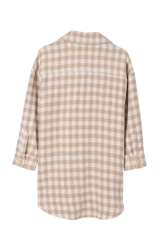 Check Pattern Shirt Jacket