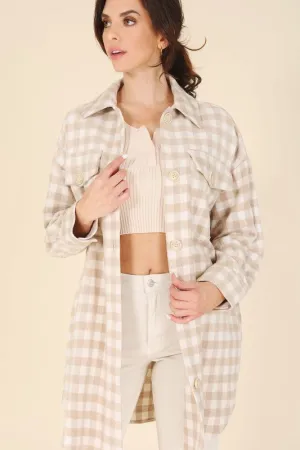 Check Pattern Shirt Jacket