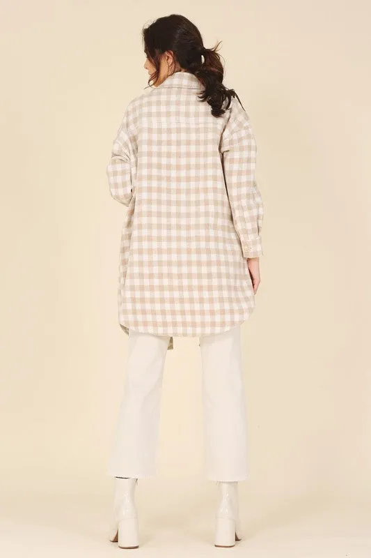 Check Pattern Shirt Jacket