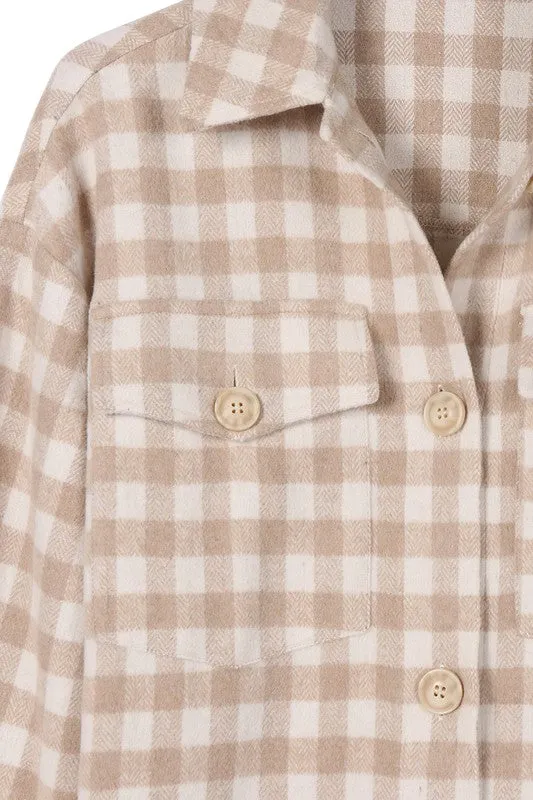 Check Pattern Shirt Jacket