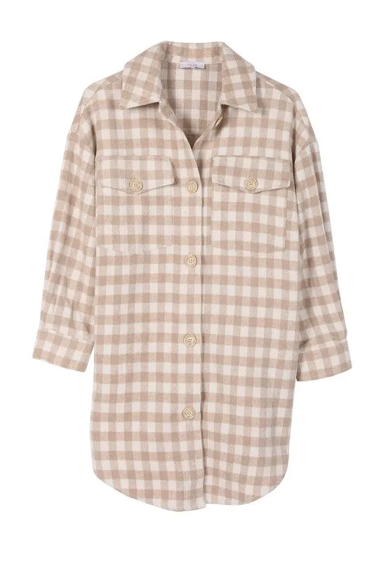 Check Pattern Shirt Jacket