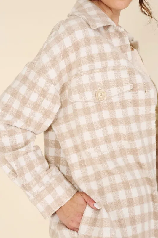 Check Pattern Shirt Jacket
