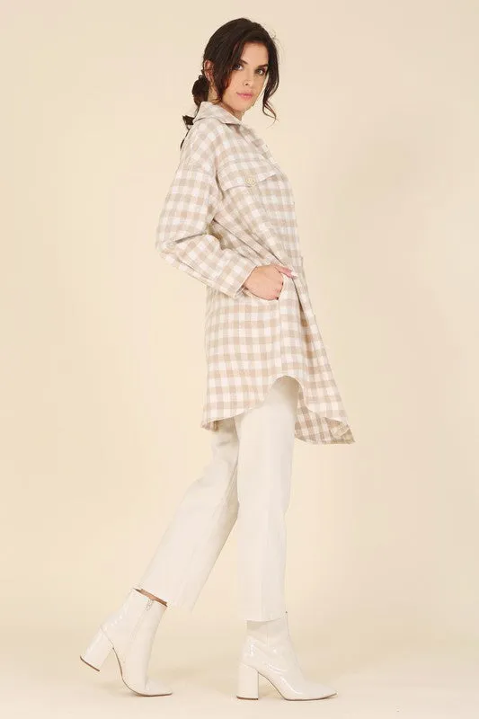 Check Pattern Shirt Jacket