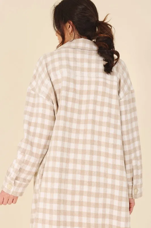 Check Pattern Shirt Jacket