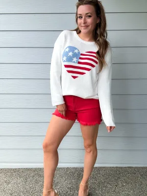 Cherry Red Stretch Shorts