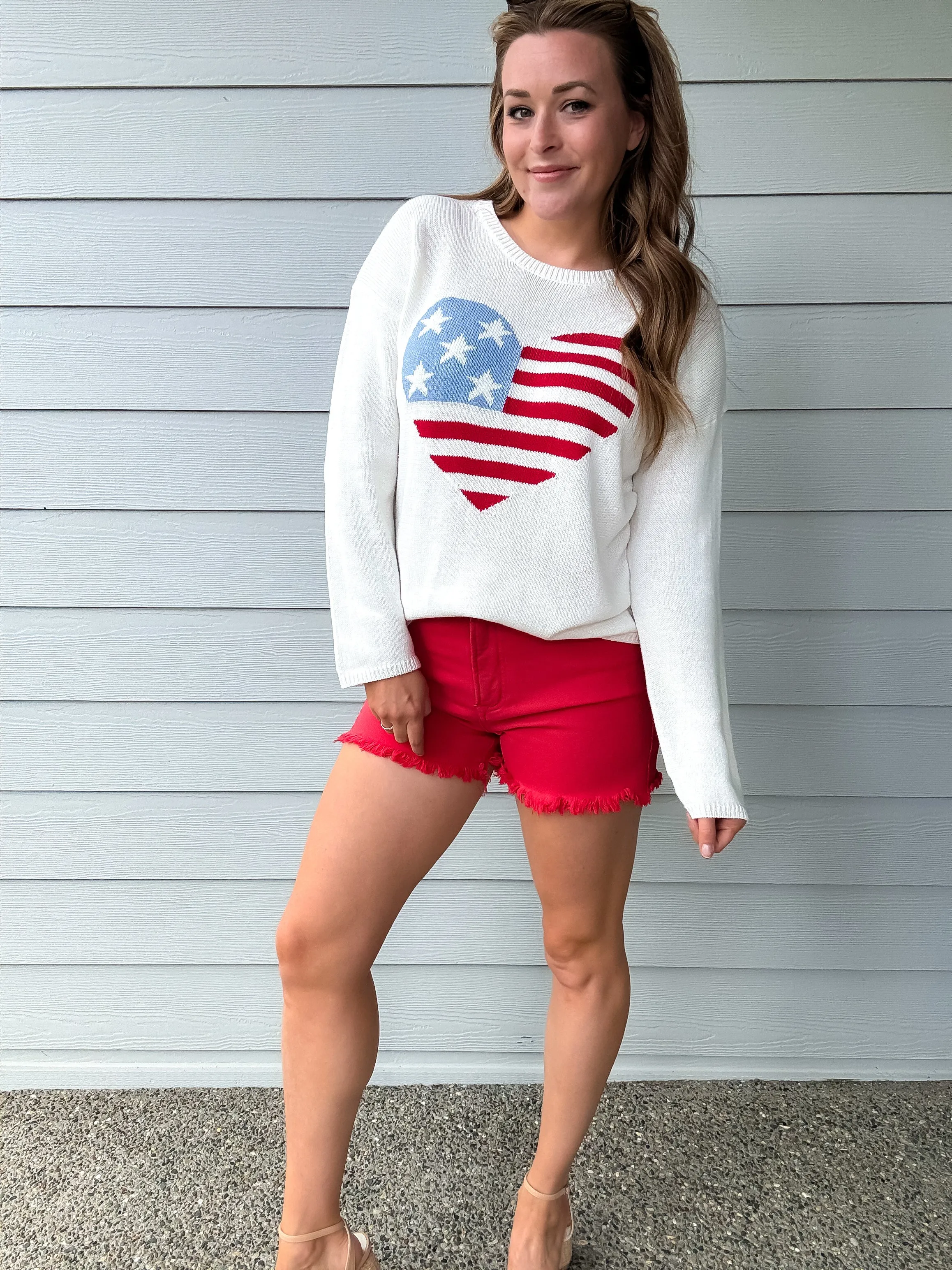 Cherry Red Stretch Shorts