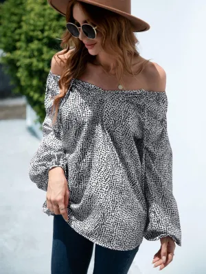 Chill Out Off Shoulder Balloon Sleeve Top