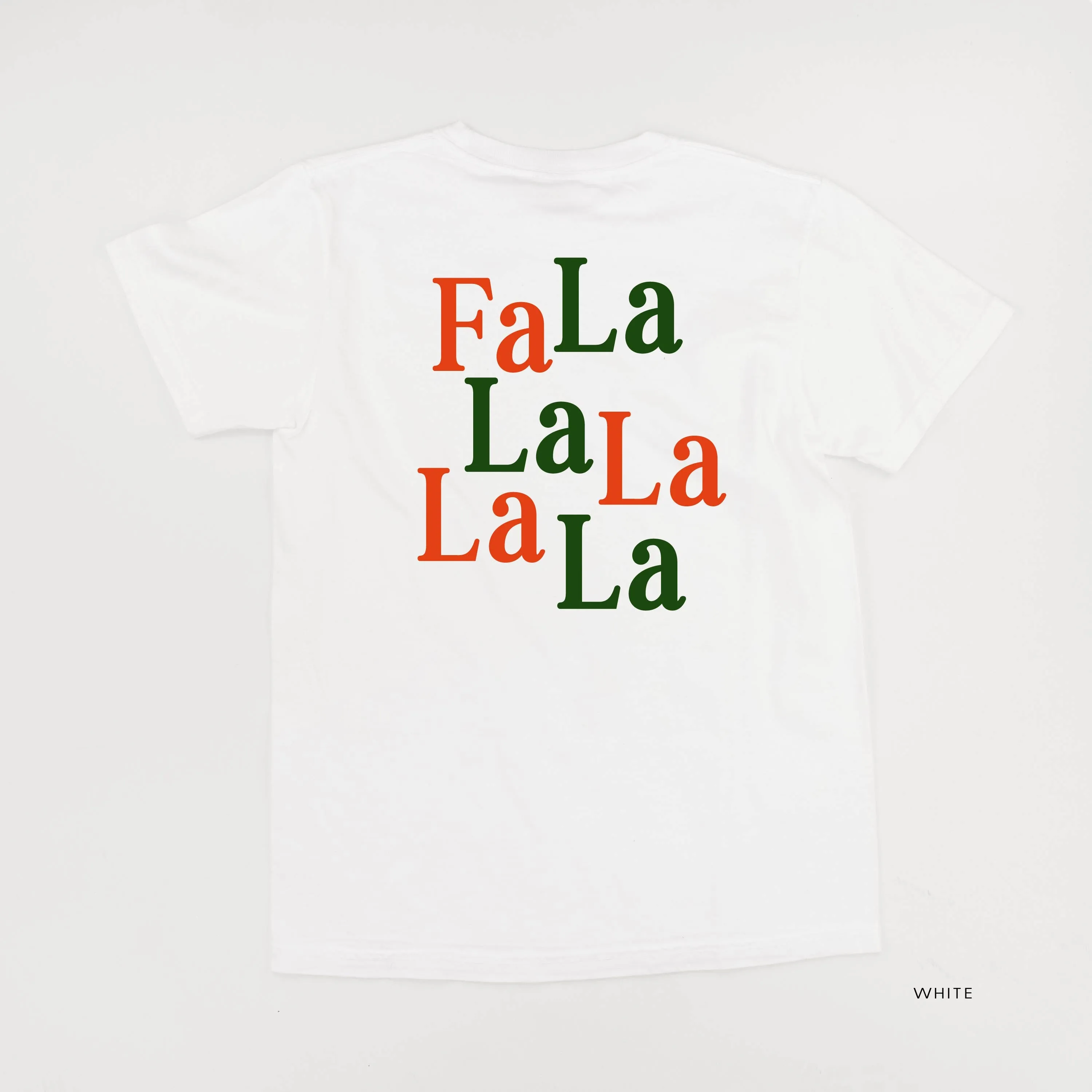 Christmas Wreath - Fa La La La La La (f&b) - Comfort Colors Tee