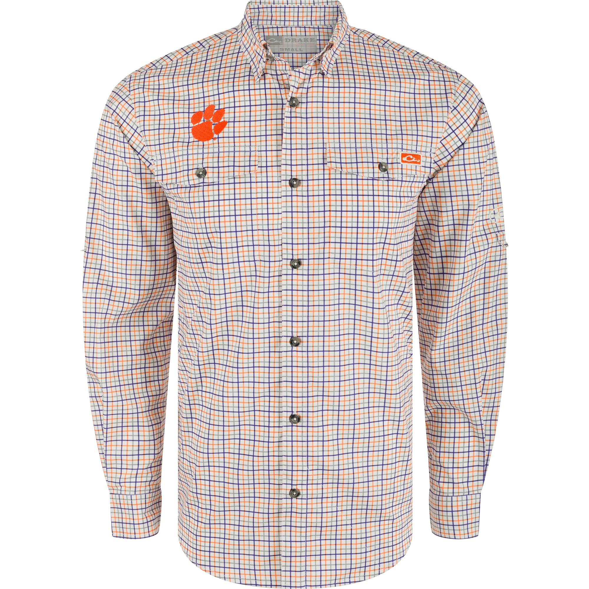 Clemson Frat Tattersall Long Sleeve Shirt