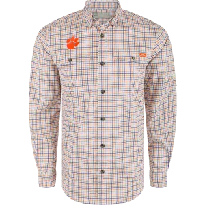 Clemson Frat Tattersall Long Sleeve Shirt