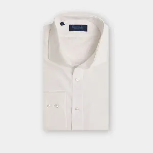 Contemporary Fit, Cutaway Collar, Two Button Cuff in Plain White