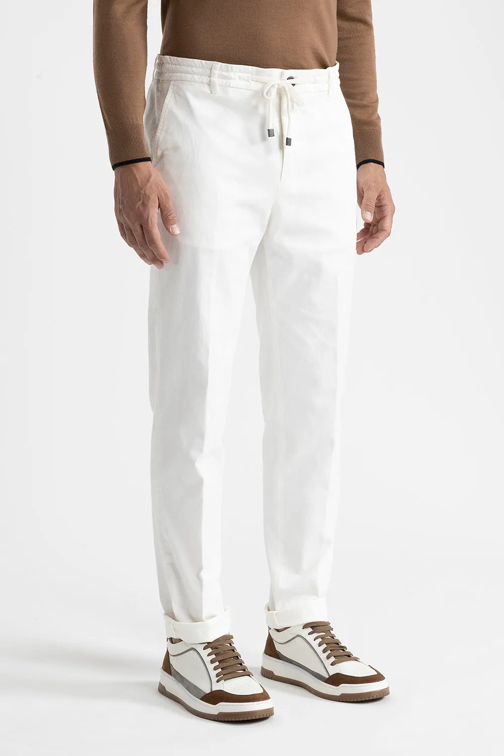 Cotton, tencel and silk joggers