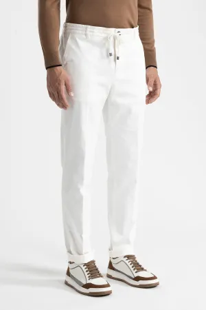 Cotton, tencel and silk joggers