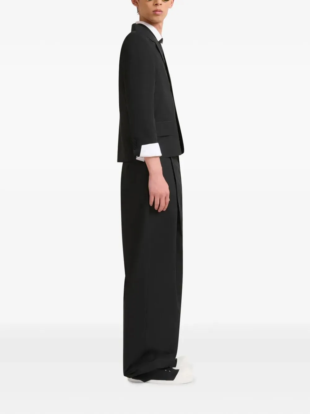 cotton wide-leg trousers