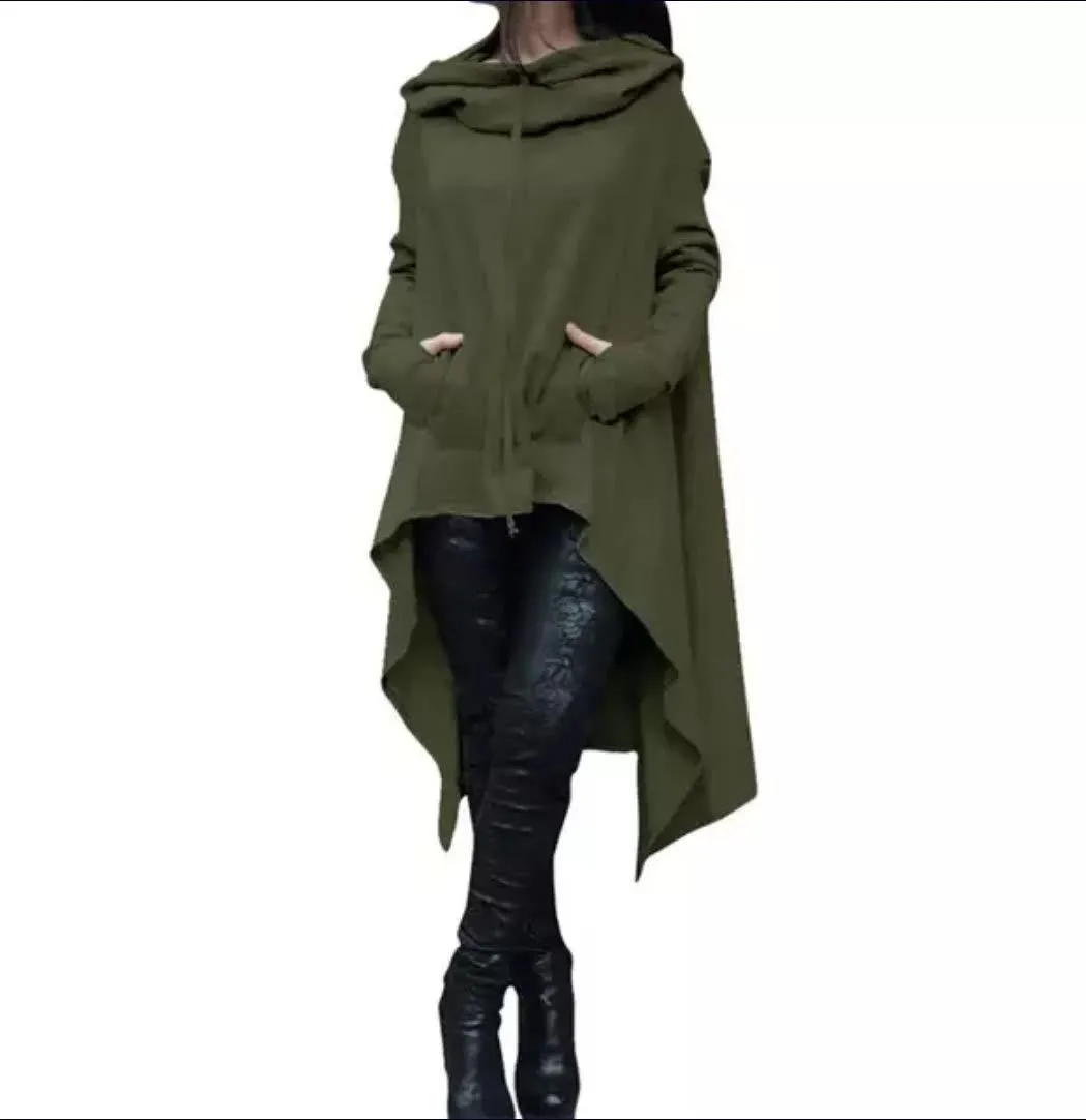 Cozy Autumn Poncho - Mustard