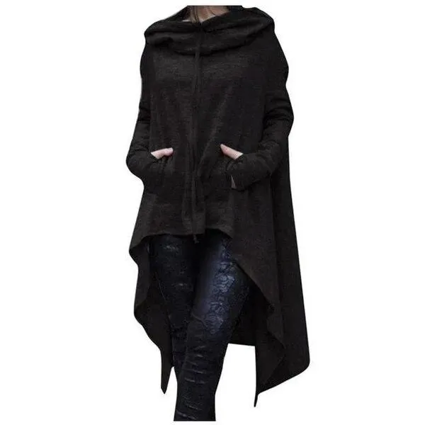 Cozy Autumn Poncho - Mustard