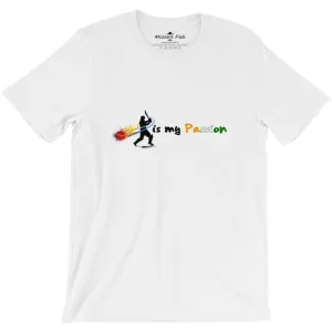 Cricket is my passion round reck T-Shirt