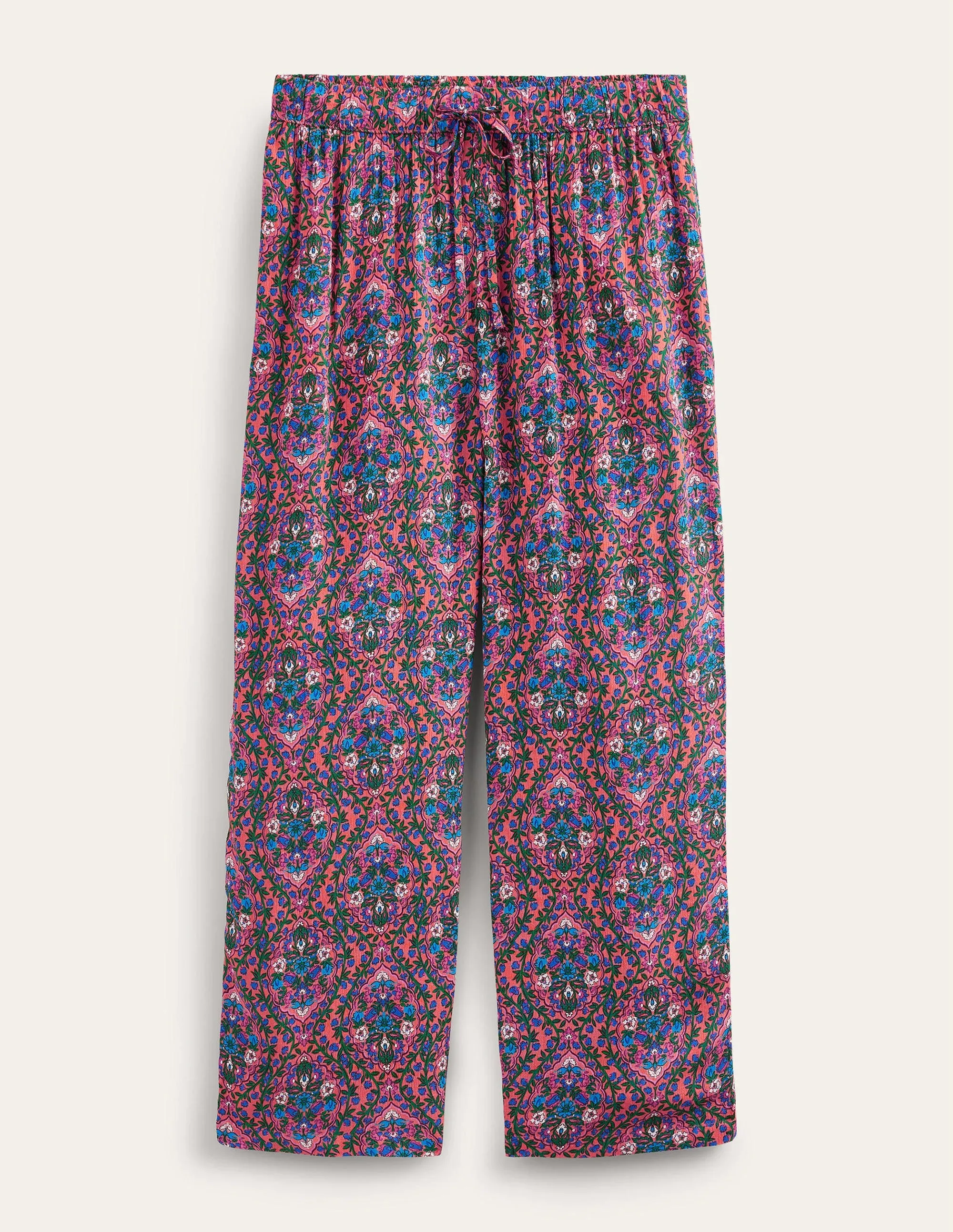 Crinkle Tapered Trousers-Multi, Vine Terrace