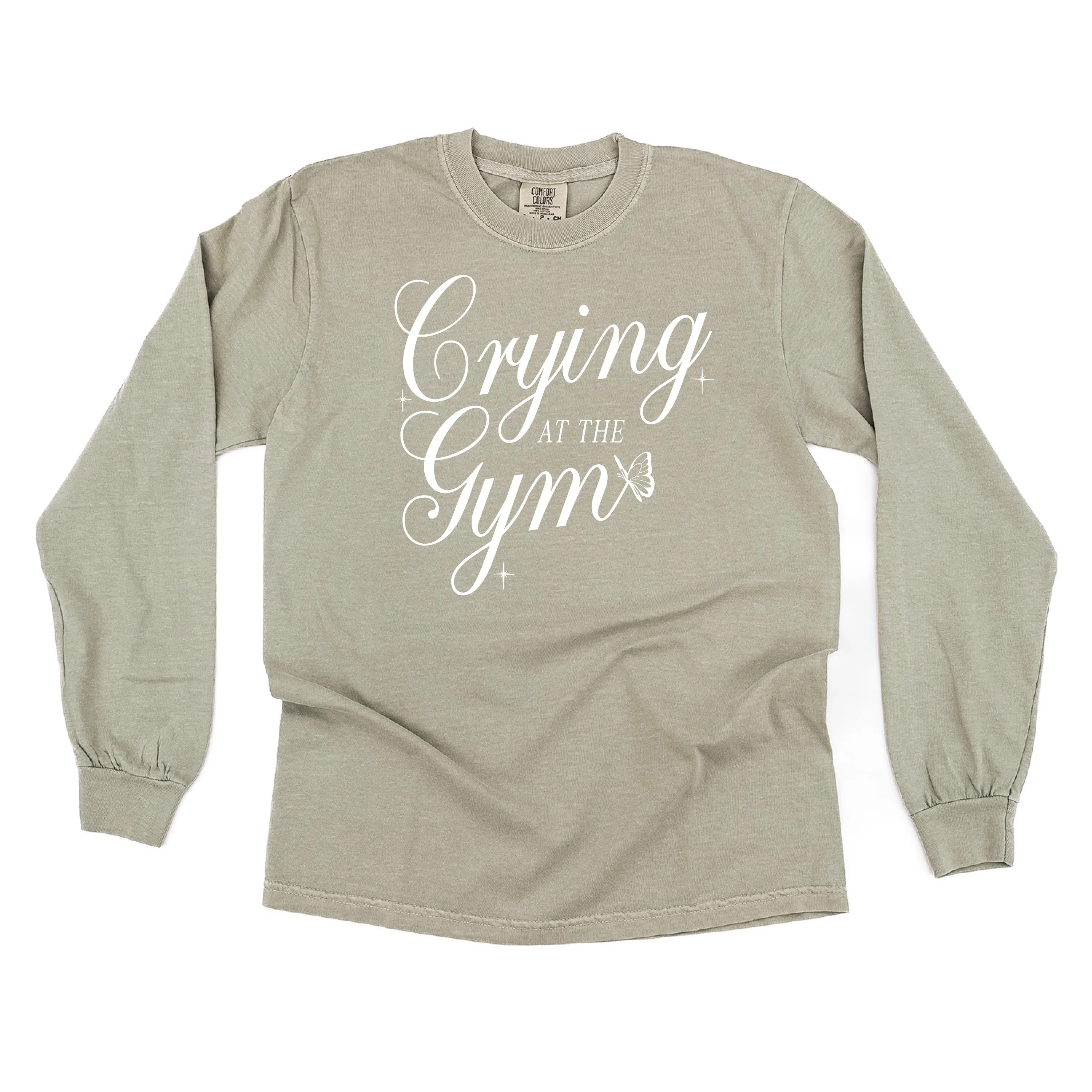 CRYING AT THE GYM - LONG SLEEVE COMFORT COLORS TEE