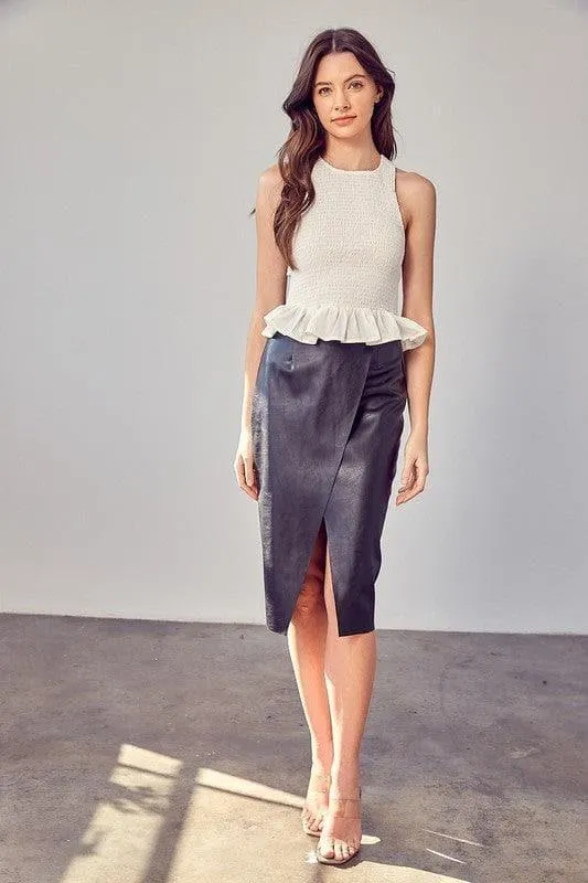 Do   Be Collection Smocked Criss Cross Back Top