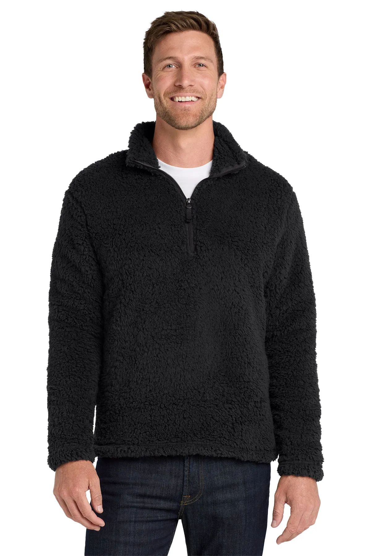 EMBROIDERED - F130 - Port Authority® Men's Cozy 1/4-Zip Fleece Sweater